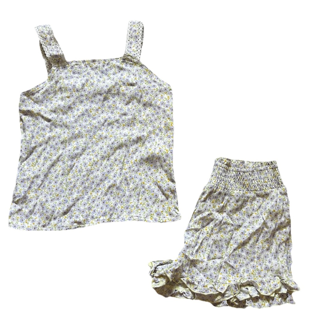 Forever 21 Kids Lavender and Yellow Floral Smocked Two-Piece